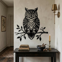 dark gothic owl wall art