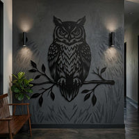 dark gothic owl wall art