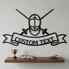 custom fencing metal sign