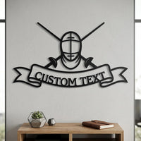 custom fencing metal sign