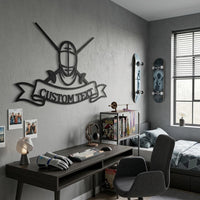 custom fencing metal sign