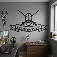 custom fencing metal sign