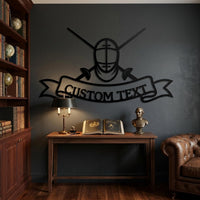 custom fencing metal sign