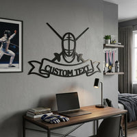 custom fencing metal sign
