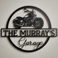 Custom Motorcycle Garage Sign