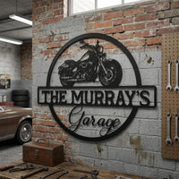 Custom Motorcycle Garage Sign