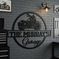 Custom Motorcycle Garage Sign