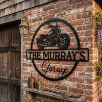 Custom Motorcycle Garage Sign