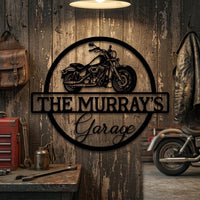Custom Motorcycle Garage Sign