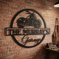Custom Motorcycle Garage Sign