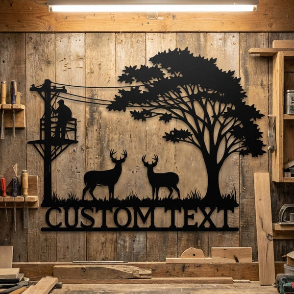 Custom Lineman Name Sign