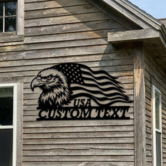 Custom Eagle Flag Sign