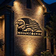 Custom Eagle Flag Sign