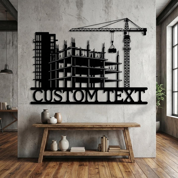 Custom Construction Name Sign