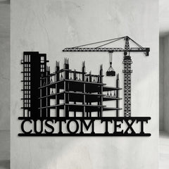 Custom Construction Name Sign
