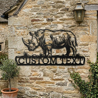 Custom Rhino Name Sign
