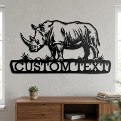 Custom Rhino Name Sign