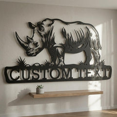 Custom Rhino Name Sign