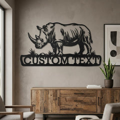 Custom Rhino Name Sign