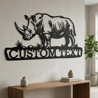 Custom Rhino Name Sign