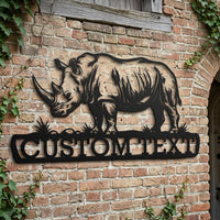Custom Rhino Name Sign