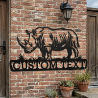Custom Rhino Name Sign
