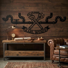 Custom Plumber Name Sign