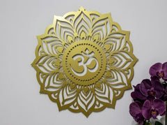 Om Mandala Metal Wall Art