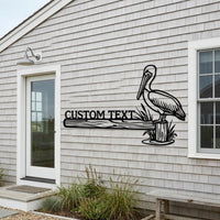 Custom Pelican Metal Sign