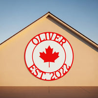 Custom Canada Family Name Sign