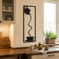 minimalist coffee metal wall art