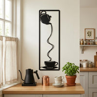 minimalist coffee metal wall art