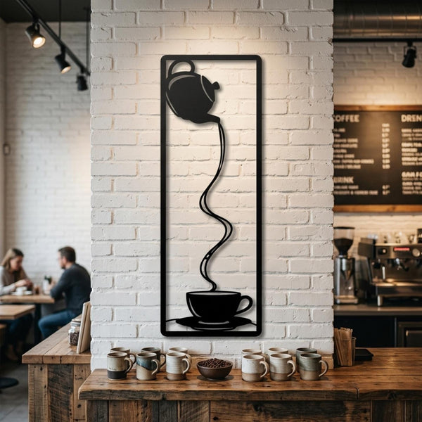 minimalist coffee metal wall art