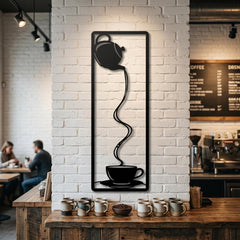 minimalist coffee metal wall art