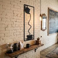 minimalist coffee metal wall art