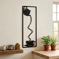minimalist coffee metal wall art