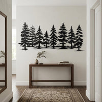 pine tree forest wall art