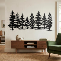 pine tree forest wall art