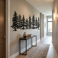 pine tree forest wall art
