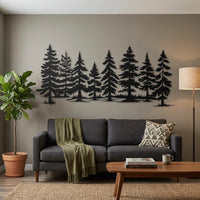 pine tree forest wall art