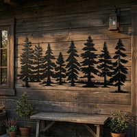 pine tree forest wall art