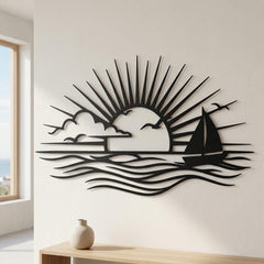 sunset ocean wall art