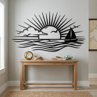 sunset ocean wall art