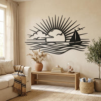 sunset ocean wall art