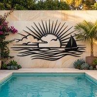 sunset ocean wall art