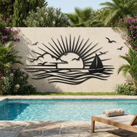 sunset ocean wall art