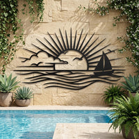 sunset ocean wall art