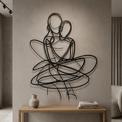 minimalist couple line wall art