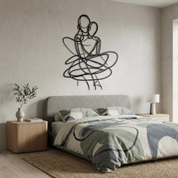 minimalist couple line wall art