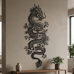 majestic dragon metal wall art